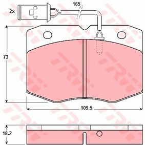 GDB1111 TRW Kit pastiglie freno Freno a disco