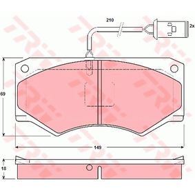 GDB1248 TRW Kit pastiglie freno Freno a disco