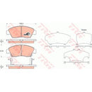 GDB3375 TRW COTEC Kit pastiglie freno Freno a disco