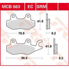 MCB663EC TRW Kit pastiglie freno Freno a disco