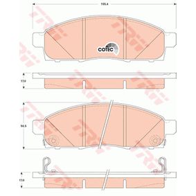 GDB3502 TRW COTEC Kit pastiglie freno Freno a disco