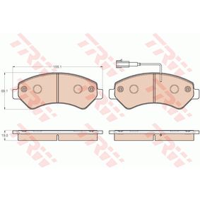 GDB1982 TRW COTEC Kit pastiglie freno Freno a disco