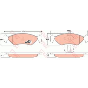 GDB1221 TRW COTEC Kit pastiglie freno Freno a disco