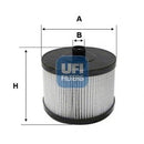 2514500 UFI Filtro olio