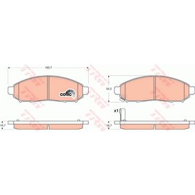 GDB3404 TRW COTEC Kit pastiglie freno Freno a disco